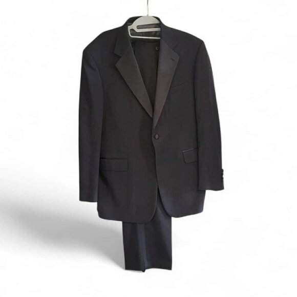 Stafford Tuxedo Jacket 42R Pants 32/32 100% Wool - Picture 1 of 15